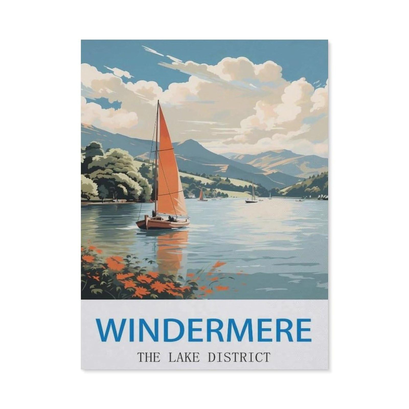 BEAYODKP Full Diamond 5D DIY Diamond Painting，Windermere The Lake District