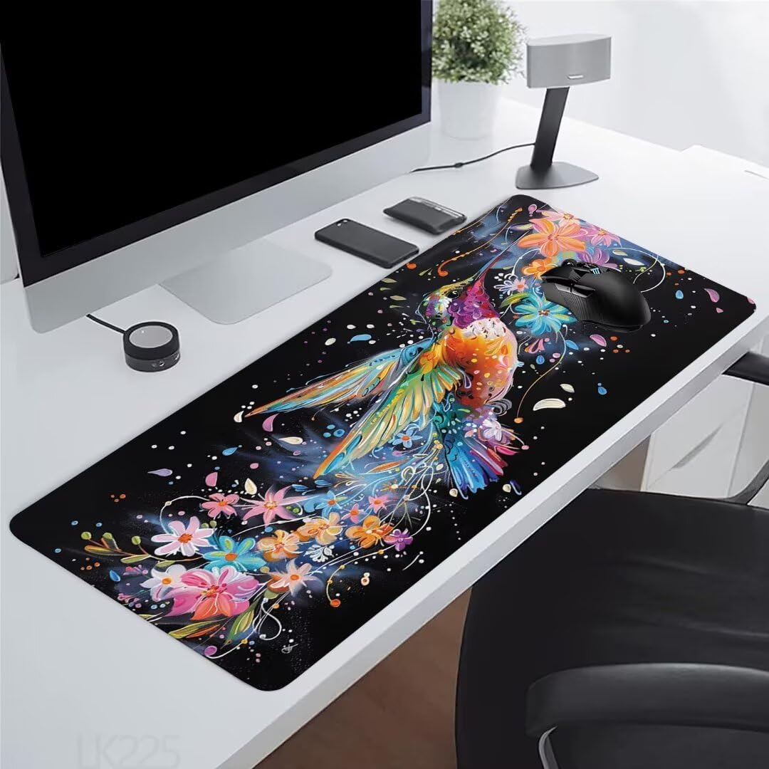Duża podkładka pod mysz, 100 x 50 x 0 cm, podkładka pod mysz, ze zwierzętami, rozszerzona podkładka pod mysz, kolorowa podkładka pod mysz, wodoodporna, miękka tkanina, gładka powierzchnia,