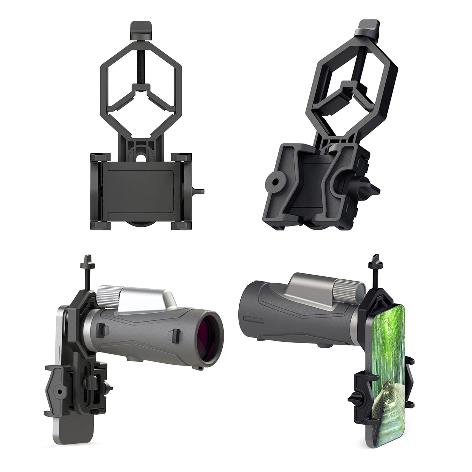 Smartphone Telescopes Adapter Camera Mount, Universally Phone Mount, Work with Telescopes Spotting Scope Microscope