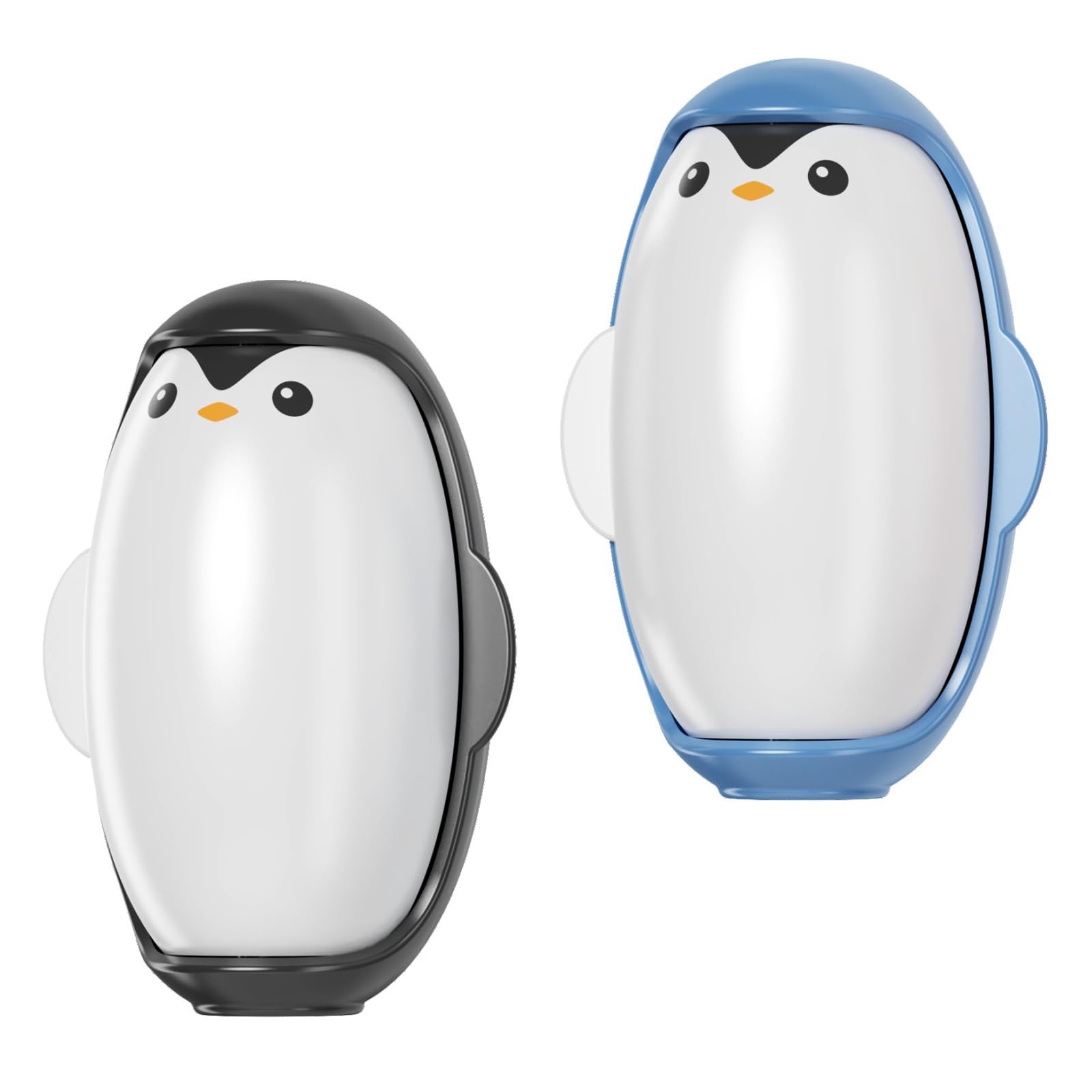 HAKONA 猫 毛取り ローラー再利用可能ジェル糸くずローラー ペンギン型の毛糸くずローラー 洗える粘着ローラー猫の毛取り 服 ホコリ取り猫の毛掃除 毛玉取りクリーナー ミニペット毛とり犬 ブラシ粘毛器 除毛ペット用品 猫用品 持ち運び出張旅行 便利グッズ(ブラック＋ブルー)