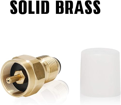 Miniatura 3 de Roastove Adaptador de recarga de propano de tanque de 1 libra, adaptador de propano POL, adaptador de llenado de propano para botella de propano