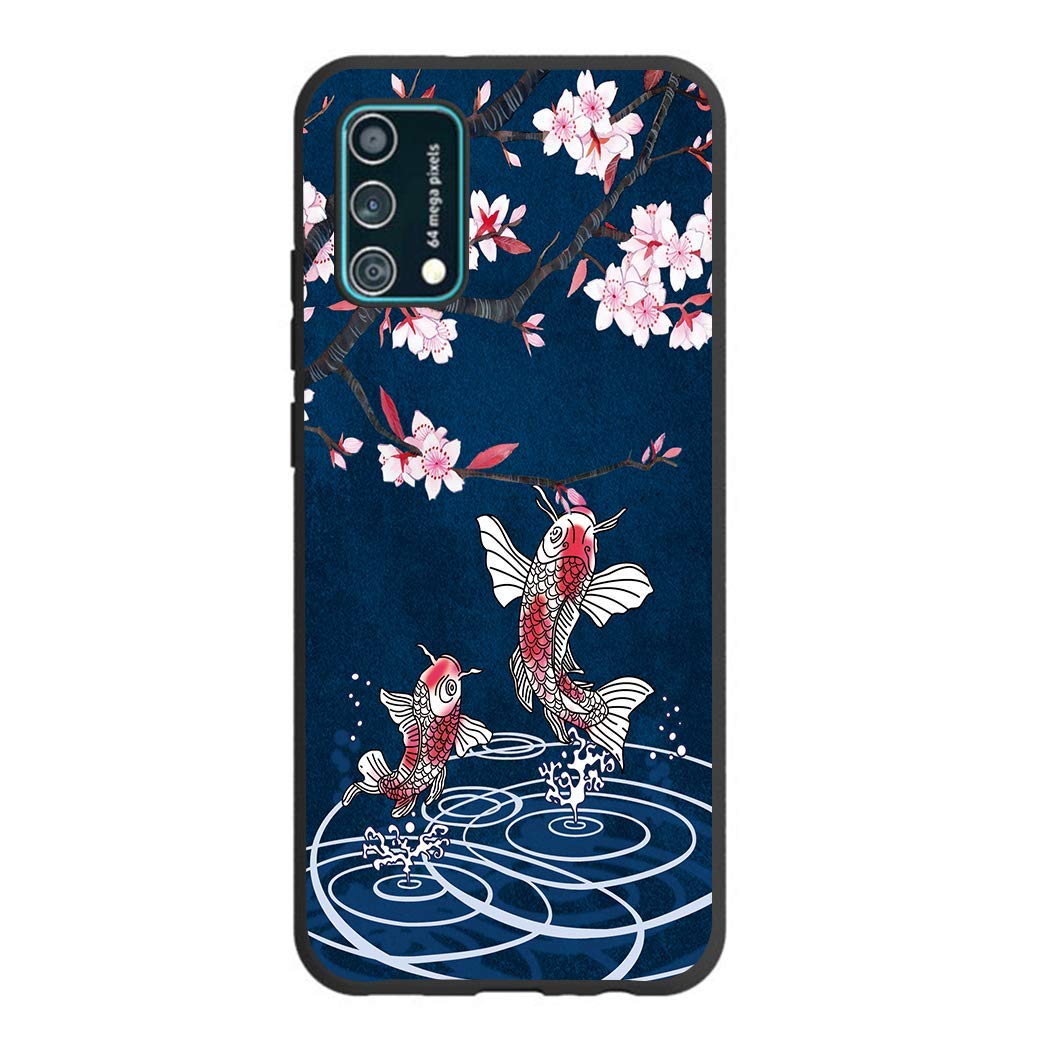 Entaifeng for Samsung Galaxy A02S Case,Scratch Resistant Grippy Soft TPU Rubber Full Body Protective Phone Cover for Galaxy A02S (Falling Sakula)