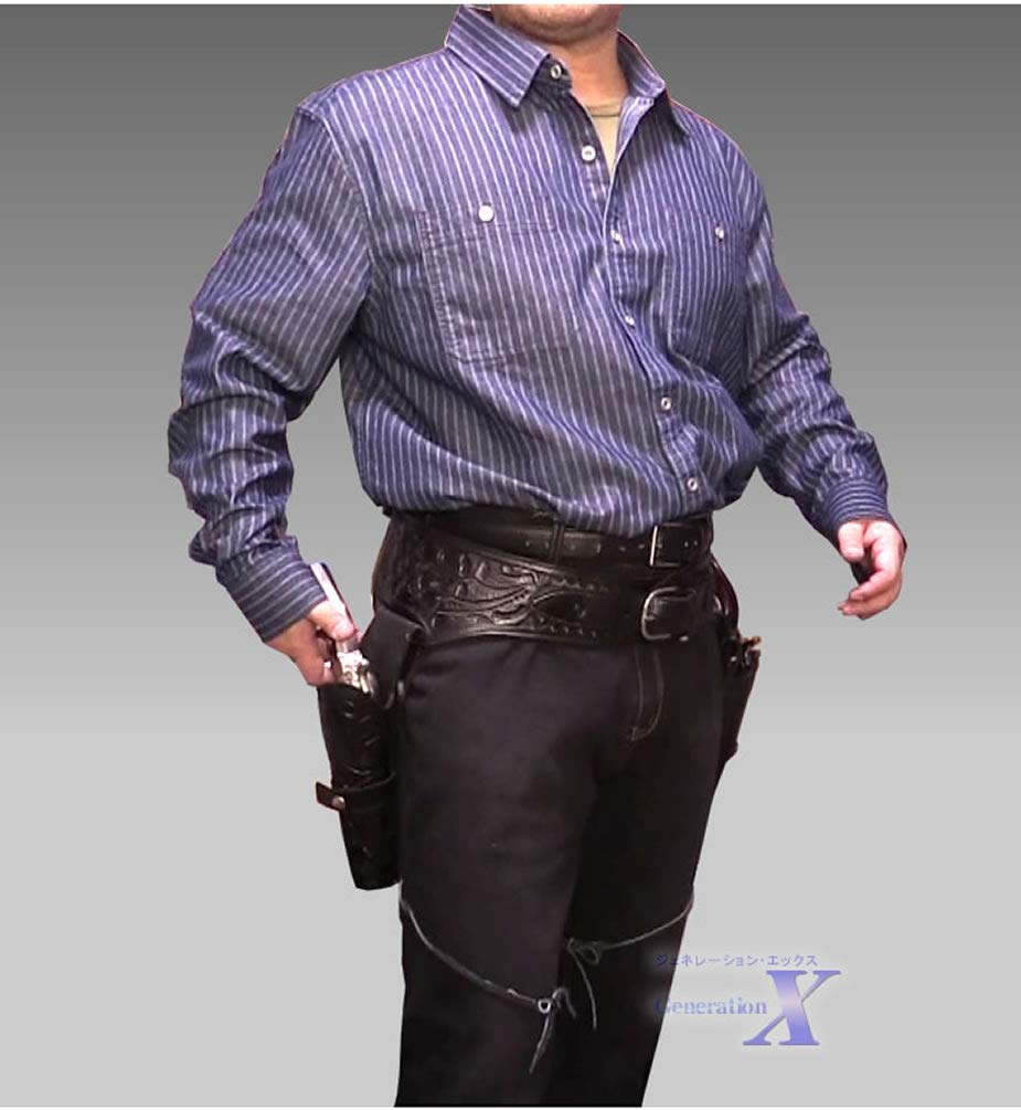 Amazon | 本革ダブルホルスター・ガンベルト（米国輸入品）ブラック