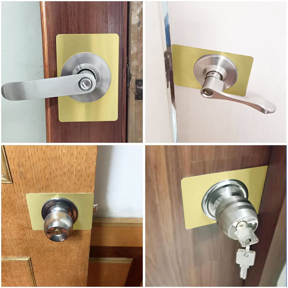 Door Lock Repair Plates - Gold Door Knobs Fixes -5