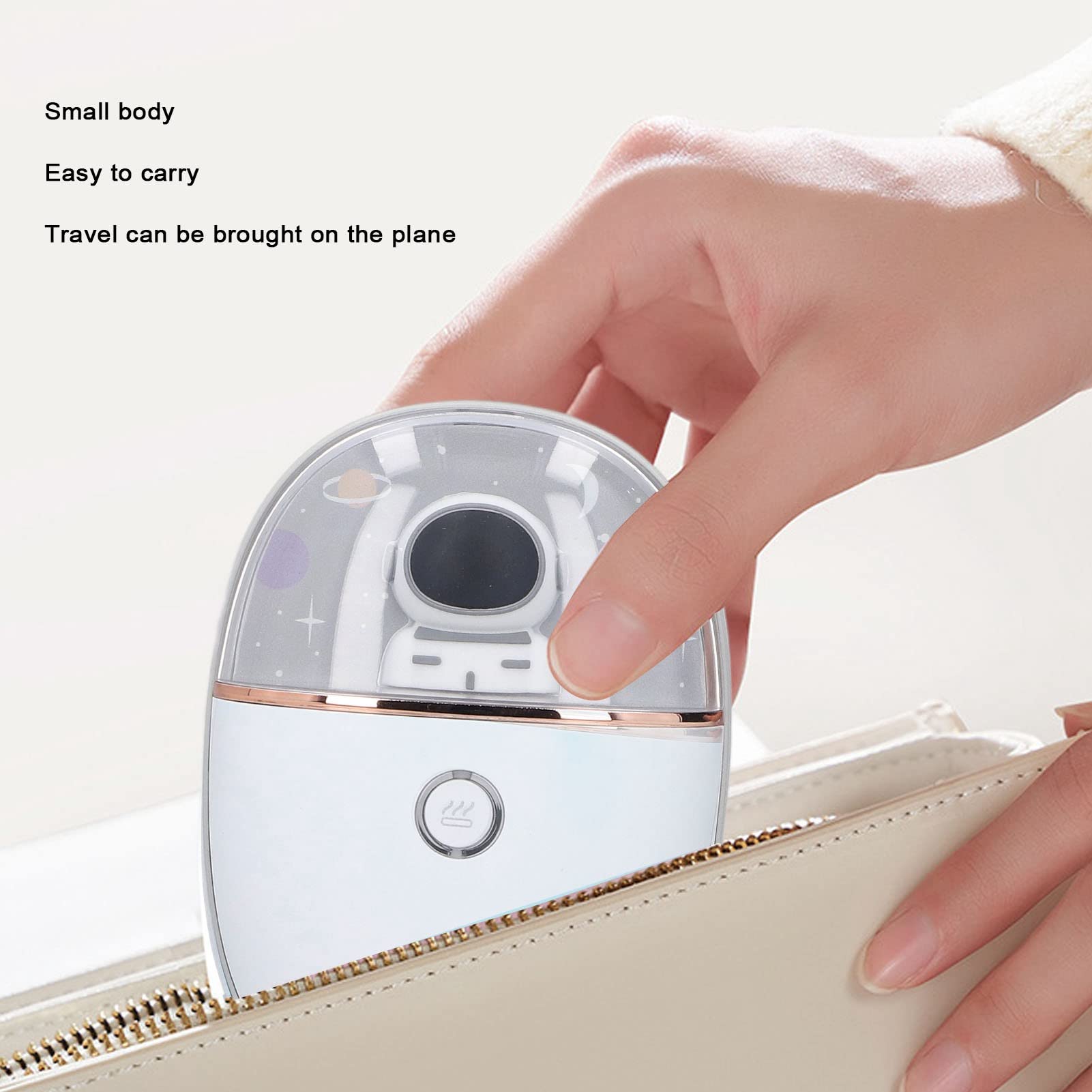 Scaldamani Ricaricabile, Scaldamani Ricaricabile, Scaldamani Portatile Riscaldatore Invernale con Ricarica USB con Luce Notturna e Borsa di StoccaggioPiccolo Power Bank per (WHITE)
