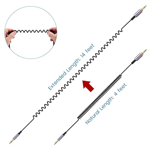 Miniatura 6 de weishan Solo3 Cable de audio en espiral de repuesto para auriculares inalámbricos con cancelación de ruido Dre Beats Studio3, repuesto de cable de