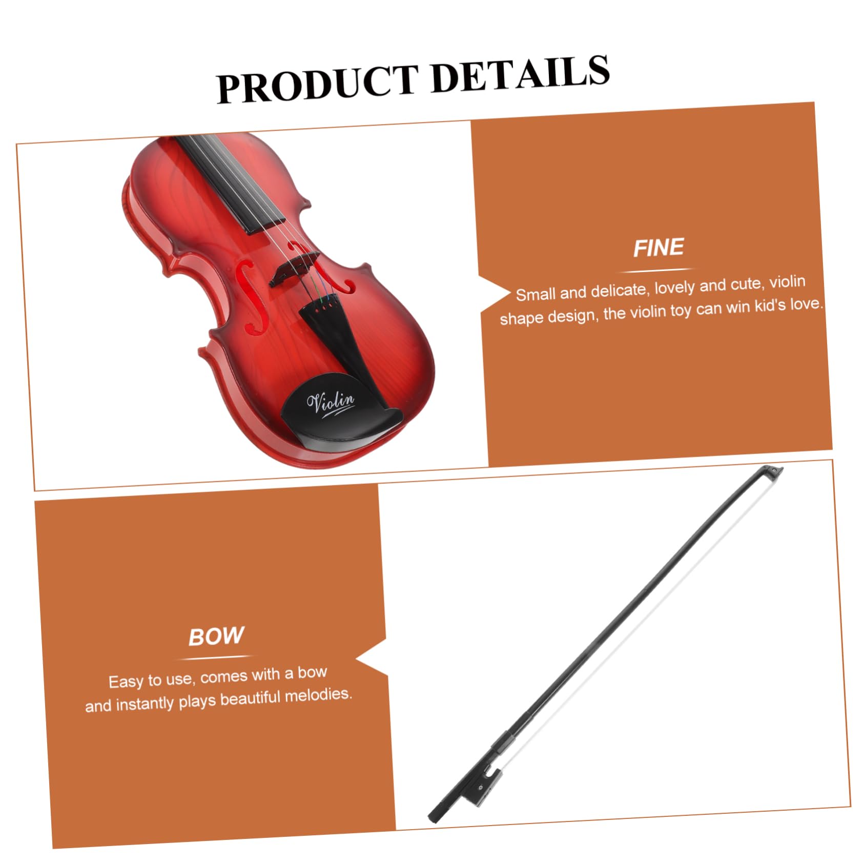 Giocattolo Violino Musicale per Bambini, Plastica, Strumento Piccolo | Decorazioni per Scuola, Riproduzione a Forma di Violino, Idea Regalo Compleanno