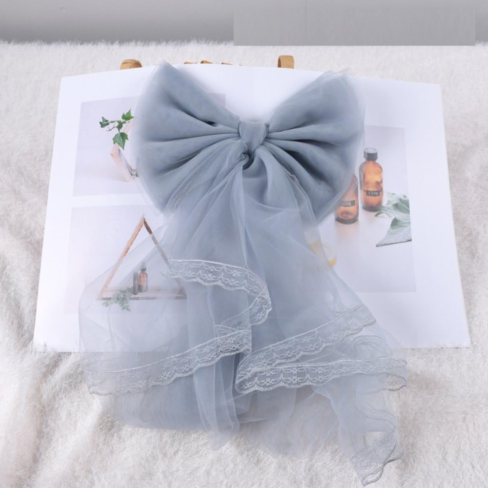 Alzapaños de cortina con lazo OUdini pack de 2 sujetacortinas de encaje gris para boda