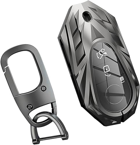 Funda para llavero de Mercedes Benz con llavero, elegante y duradera funda de protección de aleación de zinc compatible con 2020-2022 Clase S Clase