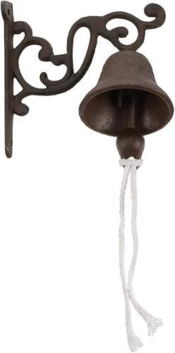 GANAZONO Timbre de puerta de hierro fundido antiguo estilo rústico timbre timbre timbre para el hogar dic