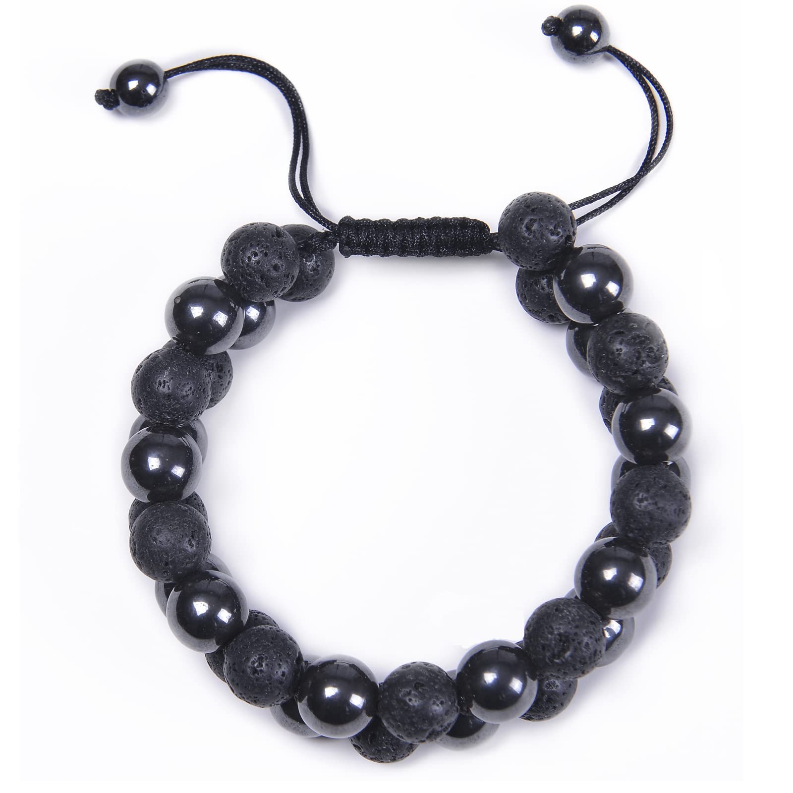 LYGBAOFUL Herren-Perlenarmbänder, Tigerauge-Armband, Kristall-Energie, 8 mm, Stretch-Armband, 7 Chakra-Naturstein-Armbänder