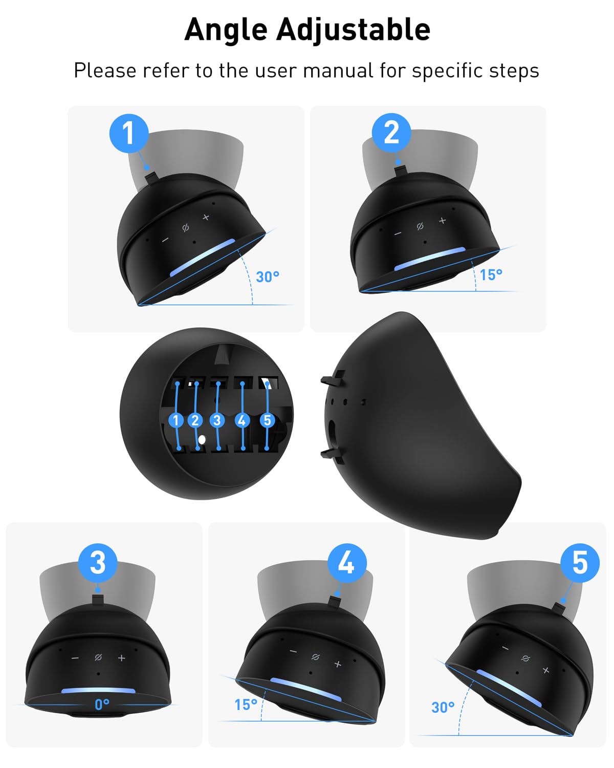 Staffa Da Parete Per Echo Pop | Supporto Con Gestione Cavi | No Foratura | Per Soggiorno, Cucina O Camera - Foto 10