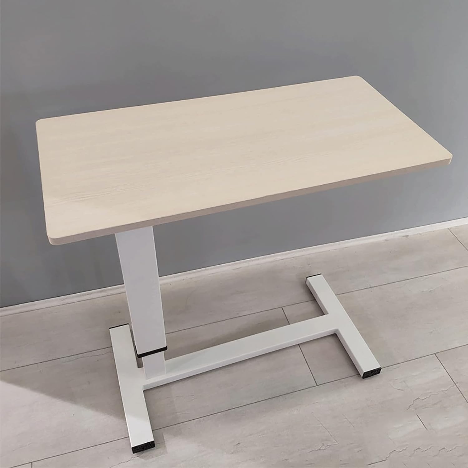 Over Bed Sofa End Table, Bed Tables Overbed Tables for Laptop Height Adjustable Mobile Laptop Computer Table Desk with Wheels Side Table for Living Room Bedroom Home