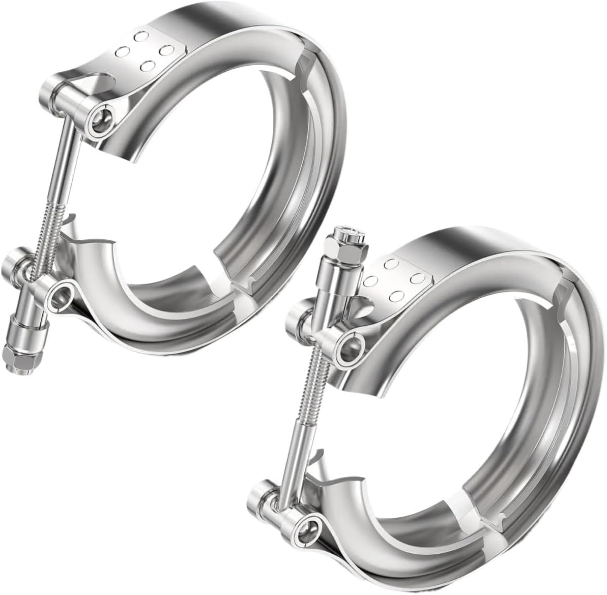 Hose clamp, Exhaust Clamp Kit, Stainless Steel V-Band Pack of 2 for Turbo 1.5-5 inches(3.25inch)