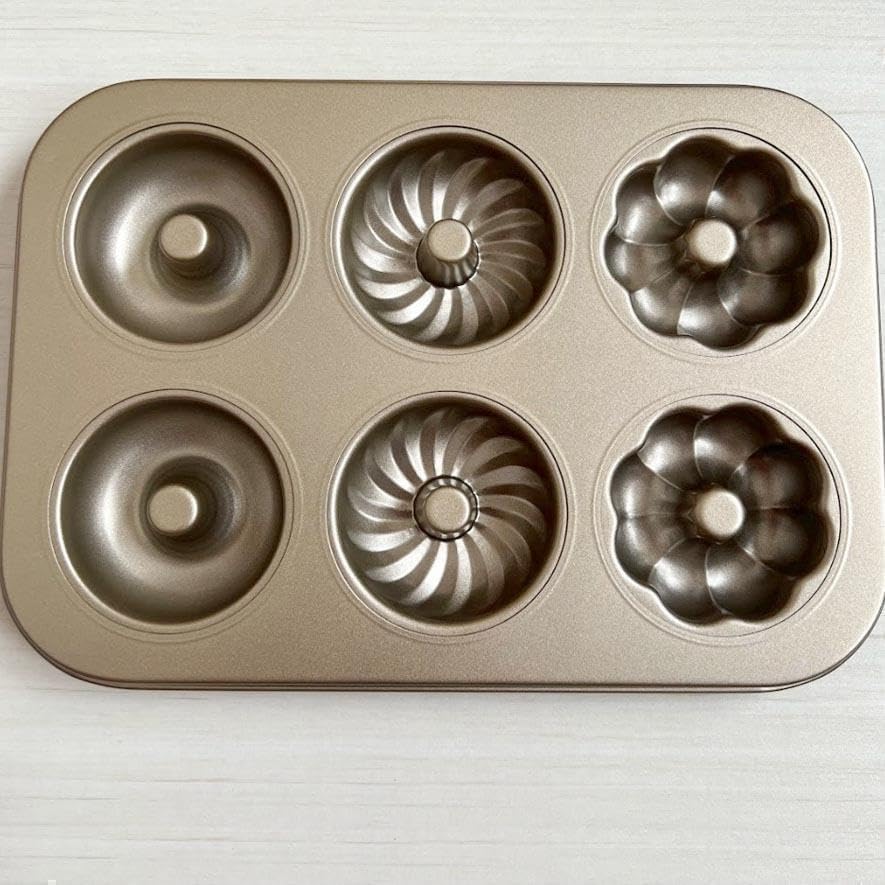 在庫処分ドーナツ型 ポンデリング 6個穴 お花型 3種類 ドーナツモールド