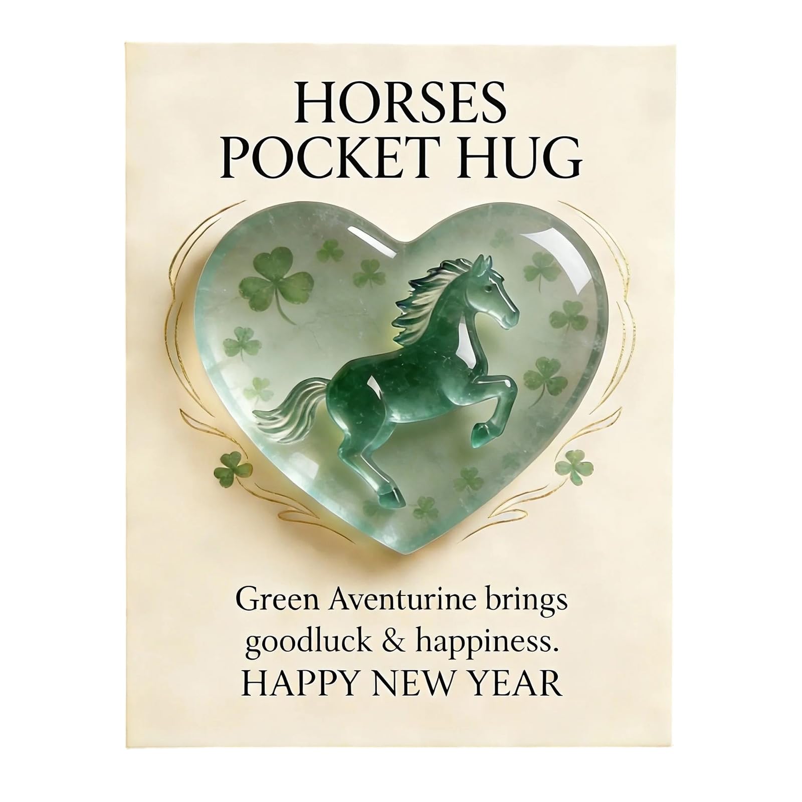 Snorvixre 2D Acrylic Luckily Horse Figurine Gifts with Card Heartwarming Present for Family Meaningful Present Occasion Daily Inspiration