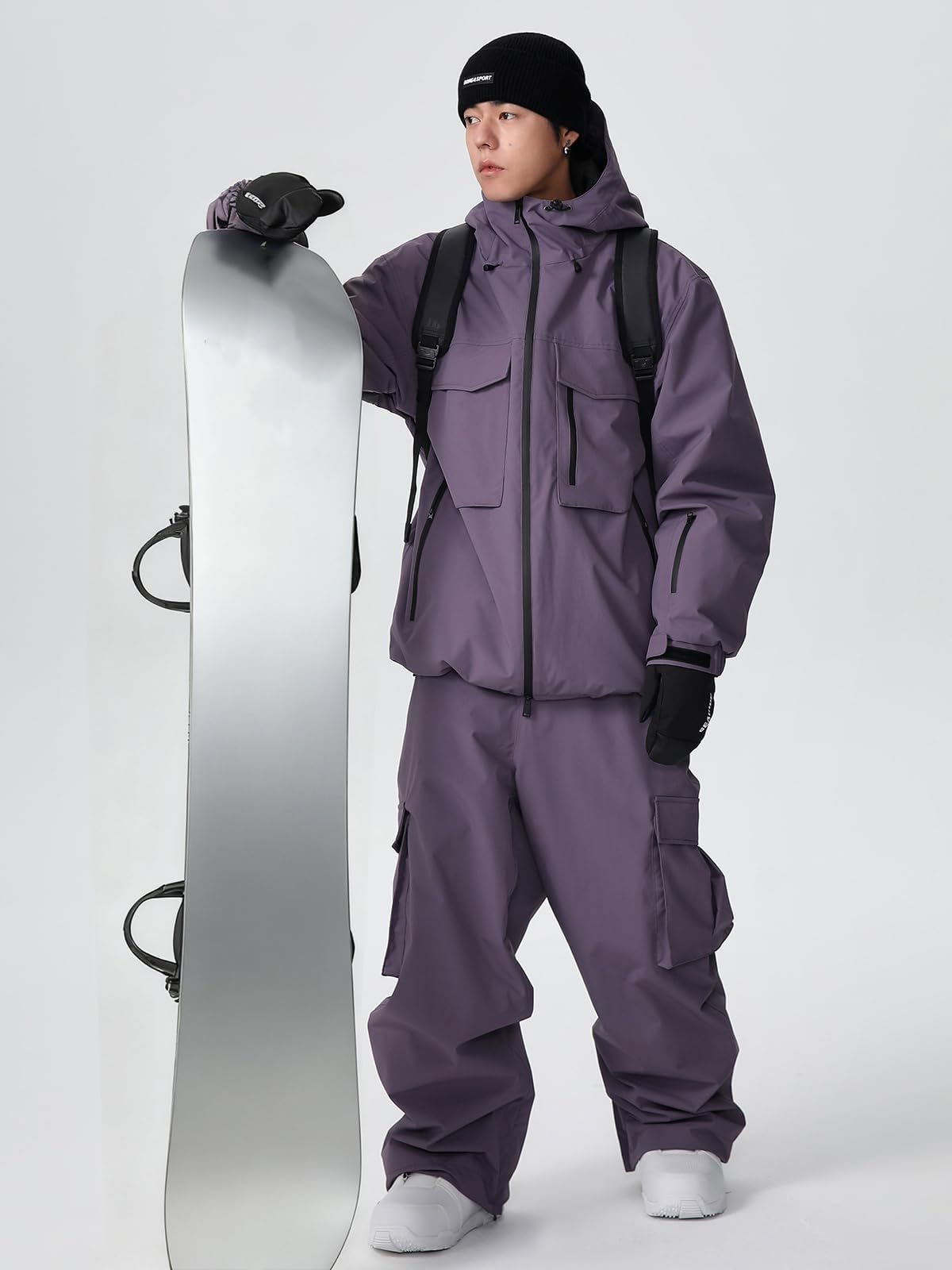 ALSOGO Herren Damen Snowboard Schnee Anzüge Baggy Ski Jacke und Hose Set isolierte Schneeanzüge wasserdicht Winter