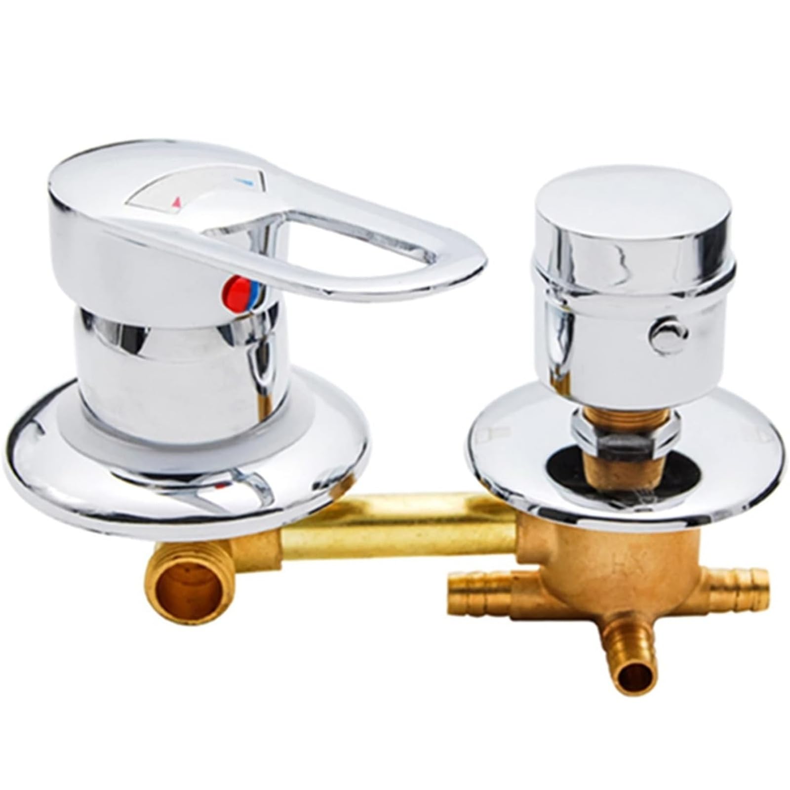 Connecteur G1/2 robinet baignoire vanne mélangeur 4 voies laiton