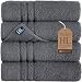 Hammam Linen Ultra Soft Turkish Bath Towels - (27 x 54 inches) - 4 Pieces Towel Set - 100% Cotton Towels (Cool Grey)