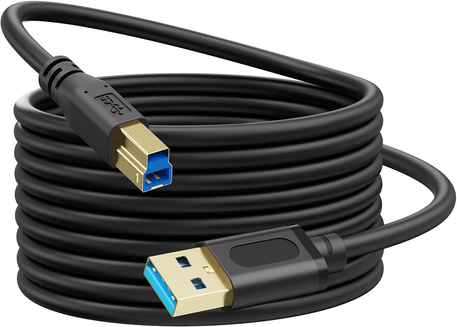 USB 3.0 Cable A Male to B Male 20Ft,Superspeed USB 3.0 A-B/A Male to B Male Cable - for Scanner, Printers, Desktop External Hard Drivers and More(20Ft/6M)