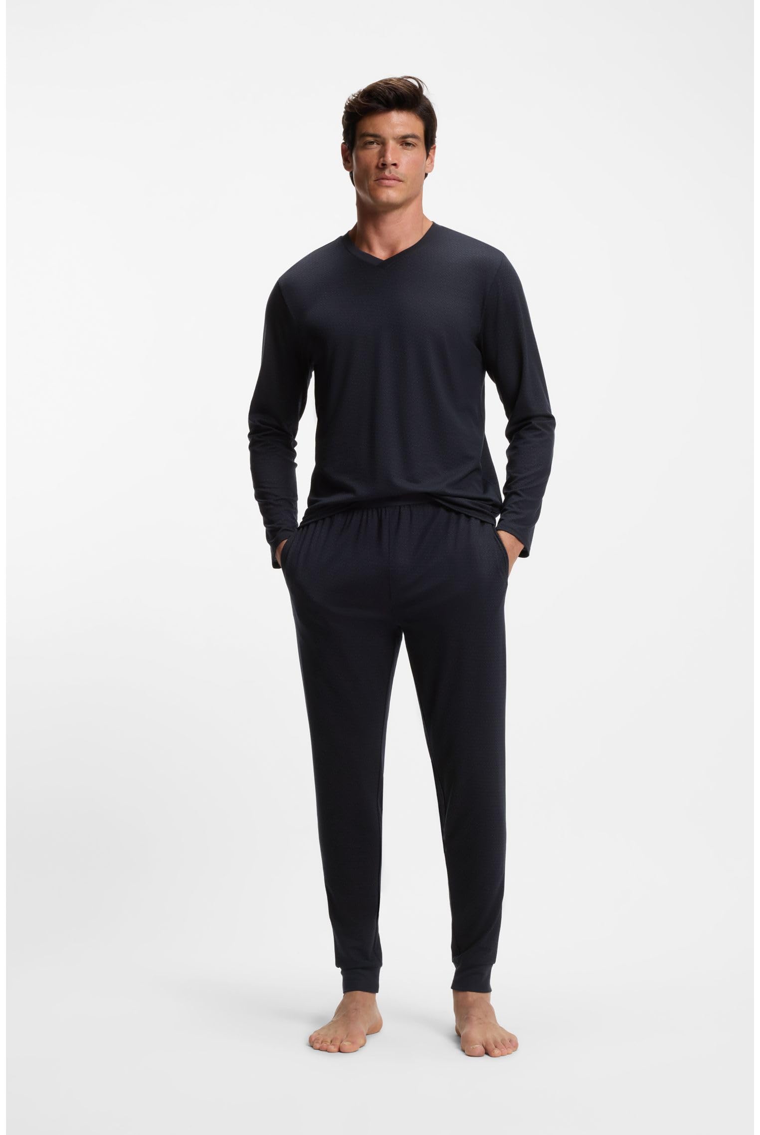 BOSS Pyjama-Set Aus Merzerisiertem Stretch-Jersey Mit Allover-Print