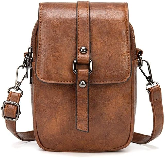 Bolsa feminina vintage transversal para celular, pequena bolsa carteiro bolsa de ombro dinheiro bolsa carteira