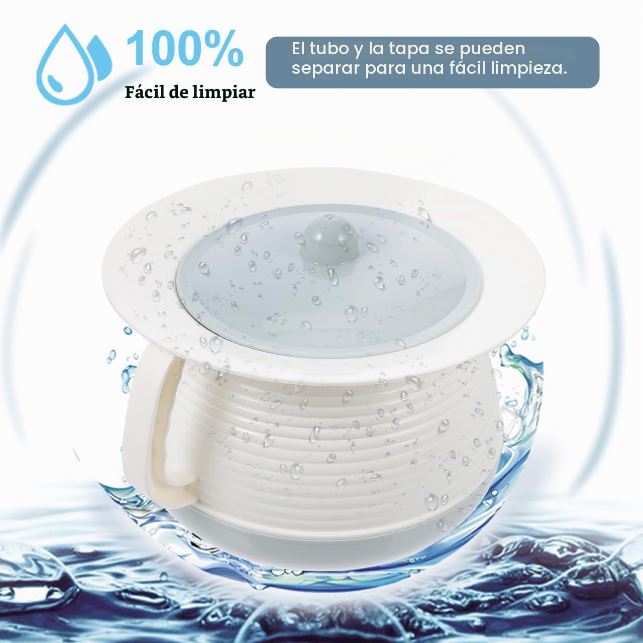 BESTYASH Orinal Portátil De Plástico Con Tapa Para Adultos Y Mayores Uso Nocturno En Hogar Y Hospital Fácil De Limpiar Y Resistente 8.07X8.07X5.31 Pulg