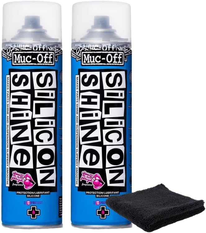 Silicon Shine 500ml, 2-Pack | Quick-Dry & Dirt-Repellent | Enhances Metal, Plastic & Rubber | Suitable for Bicycles, Motorcycles, ATVs & UTVs