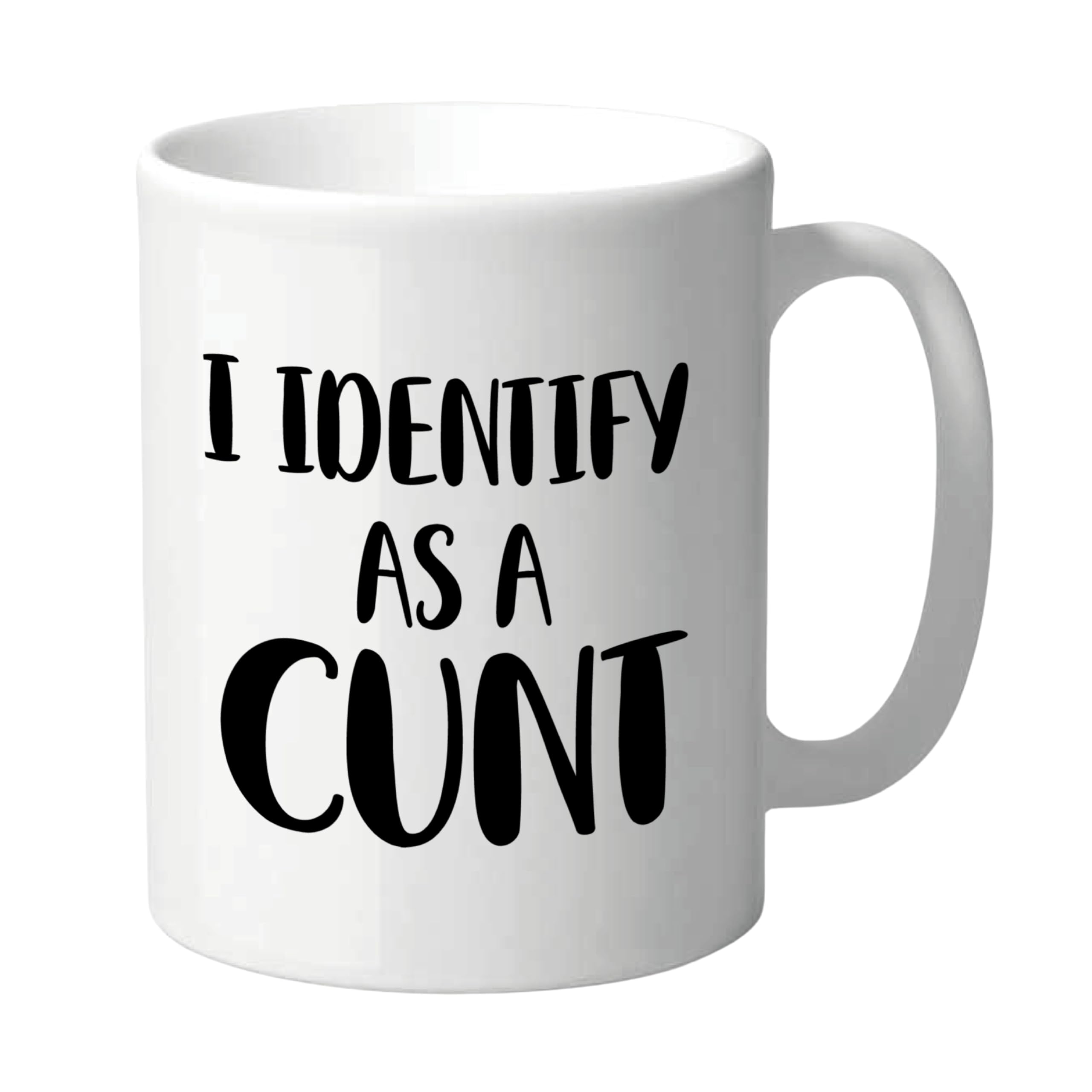 Funny Mug Rude Profanity 18+ Insult Novelty Birthday Office Work Colleague Secret Santa Sarcasm Swearing Tea Coffee for Her for Him Bestie Friend Sibling - I Identify LMC44