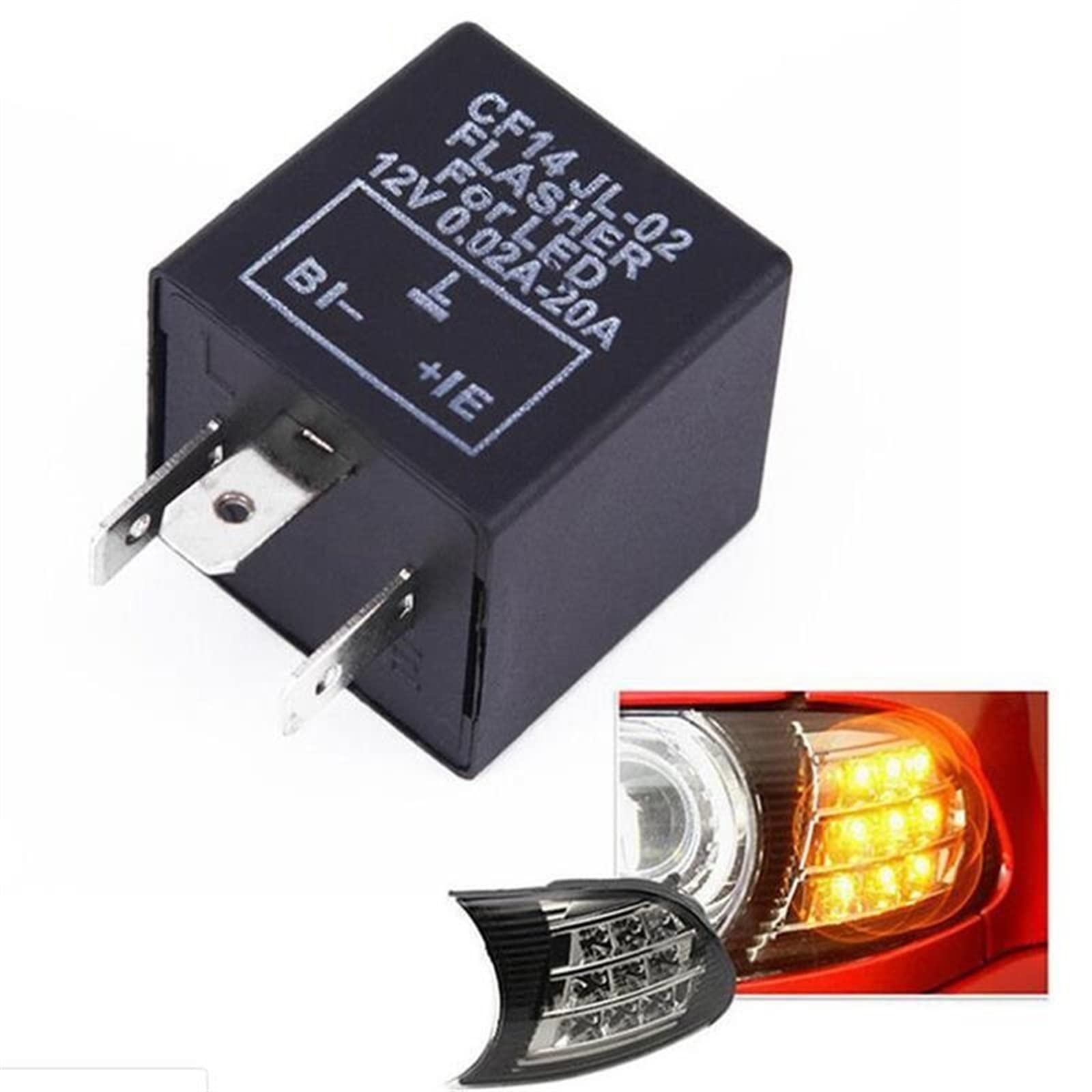 Lampeggiatore a LED 12V Frequenza regolabile CF14 3 Pin Regolare Relè lampeggiatore a Indicatore di direzione for auto lampeggiante(12v 5pin 30a)