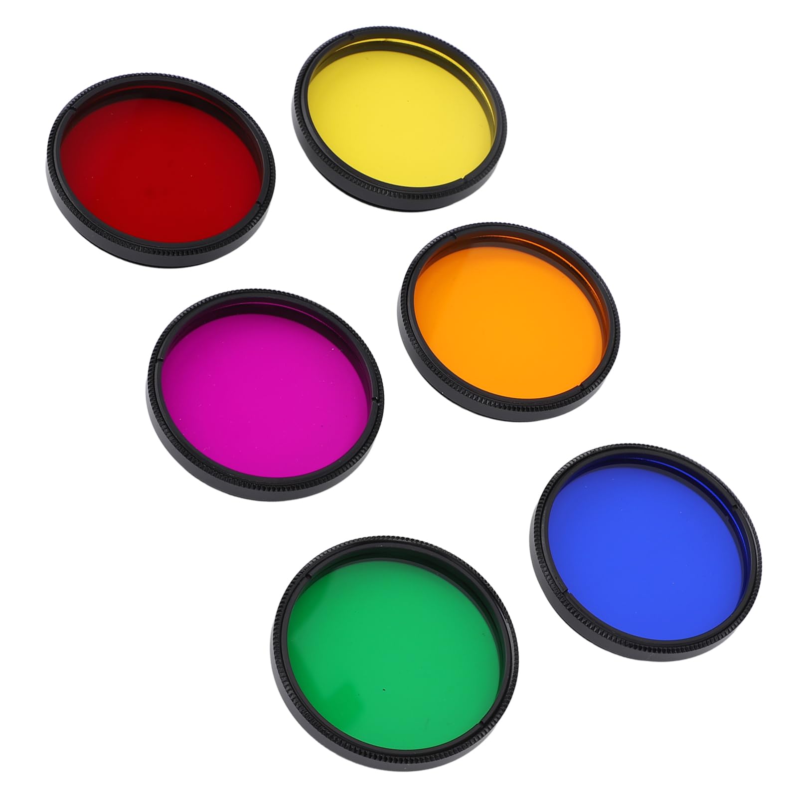 Yctze Set Lunare e Filtro per Oculare Telescopico da 2 Pollici - 6 Filtri Colorati Osservazione Planetaria Avanzata con Filettatura M48x0,75 Mm, Incluso Portatile