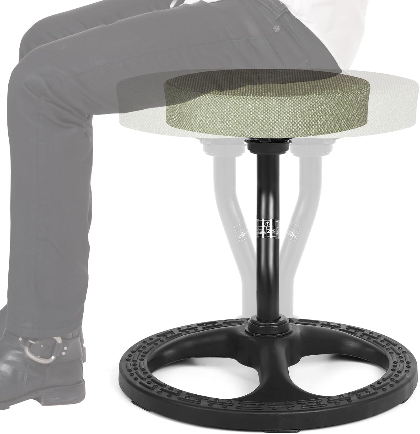 ADHD Chair for Kids, Yoga Chairs for Adults, Wobble Stool Active Flexible Seating Desk Chair with Non-Slip Base and Washable Seat Cover for Stability, Balance, Yoga, Office, School, Classroom