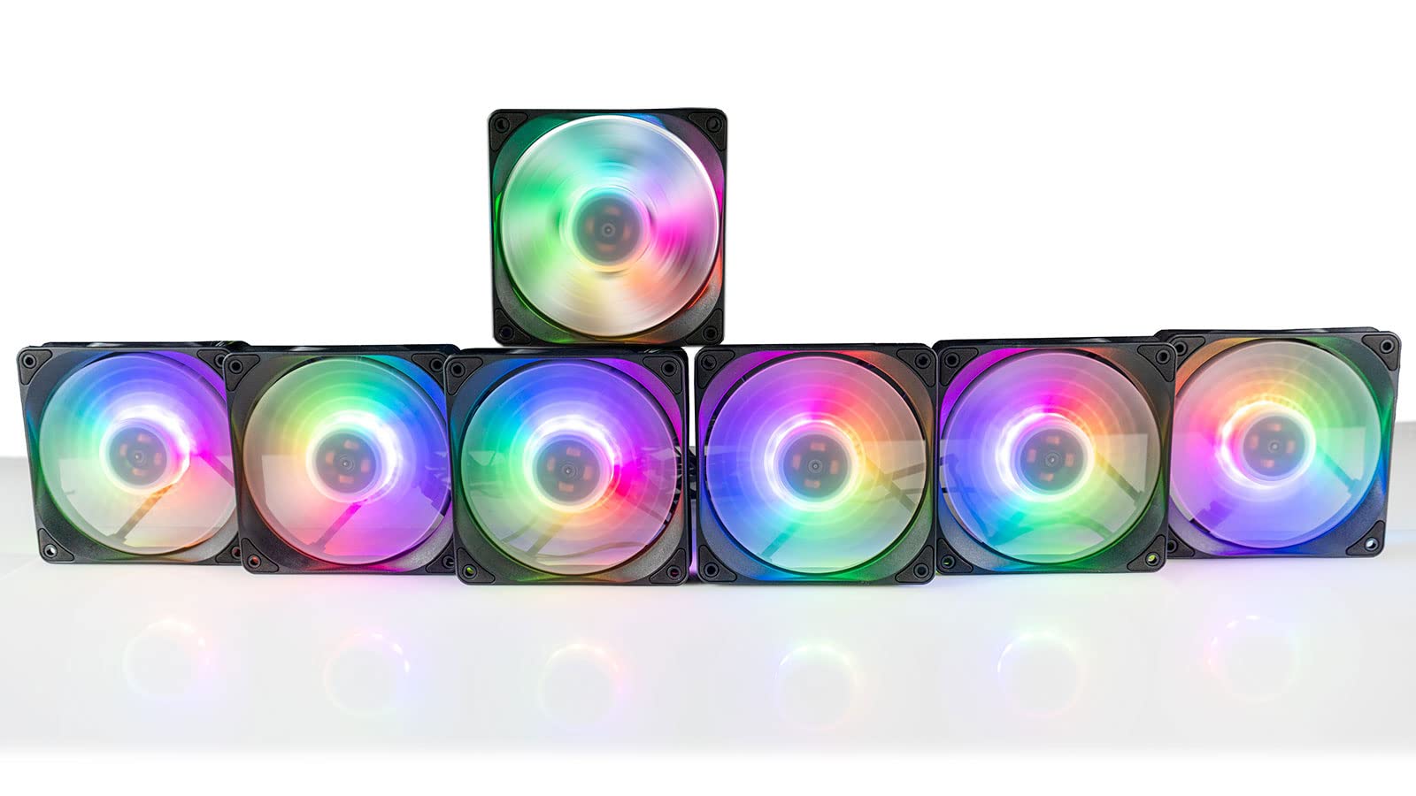 Buy CUK 7Pack ARGB PWM Fan 120mm High Airflow 2000 Max RPM RGB Lotus