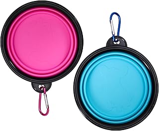 Faltbarer Hundenapf 2 Stück Hundenapf Faltbar Wassernapf Tragbarer Hund Futternapf Haustier Reisenapf für Katzen, Hunde und Haustiere für Wasser und Futter (350ml) product image