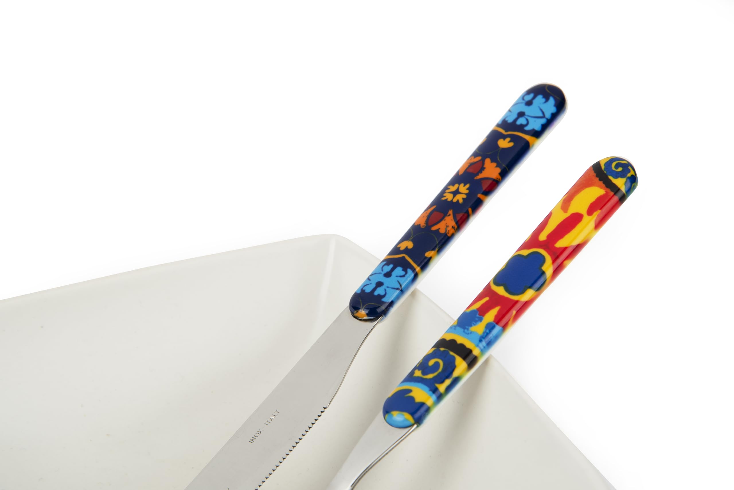 Excelsa New Delhi Besteck-Set, Edelstahl, Griff aus Kunststoff, 24-teilig