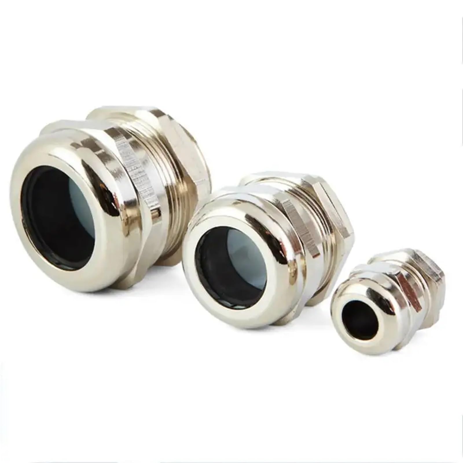 20 pezzi M10*1 in ottone nichelato, giunto impermeabile for cavi, premistoppa in acciaio inossidabile 304, testa pressacavo PG