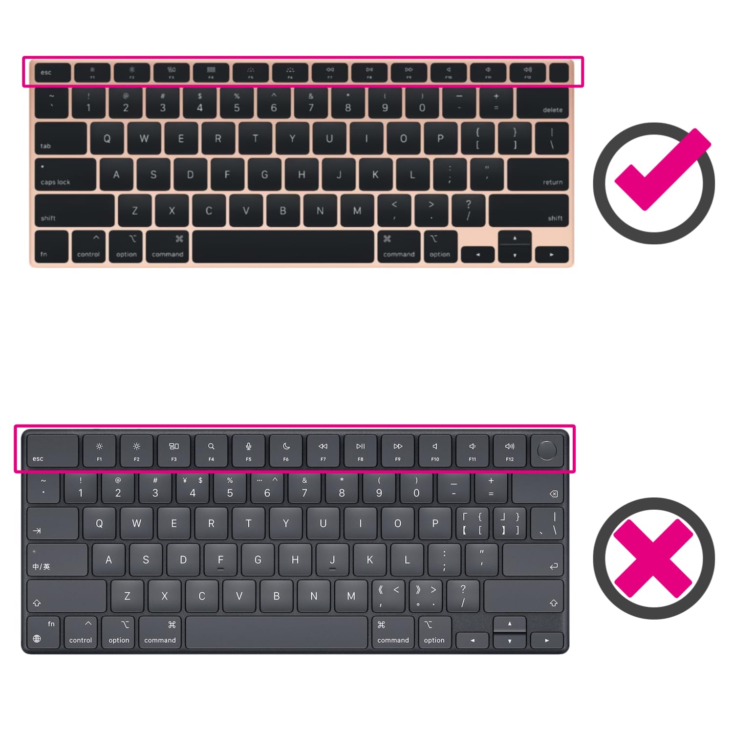 Copritastiera Silicone Inglese QWERTY per MacBook Air 13" A2179 (2020), A2337 (M1, 2020–2022) US/ANSI - Nero