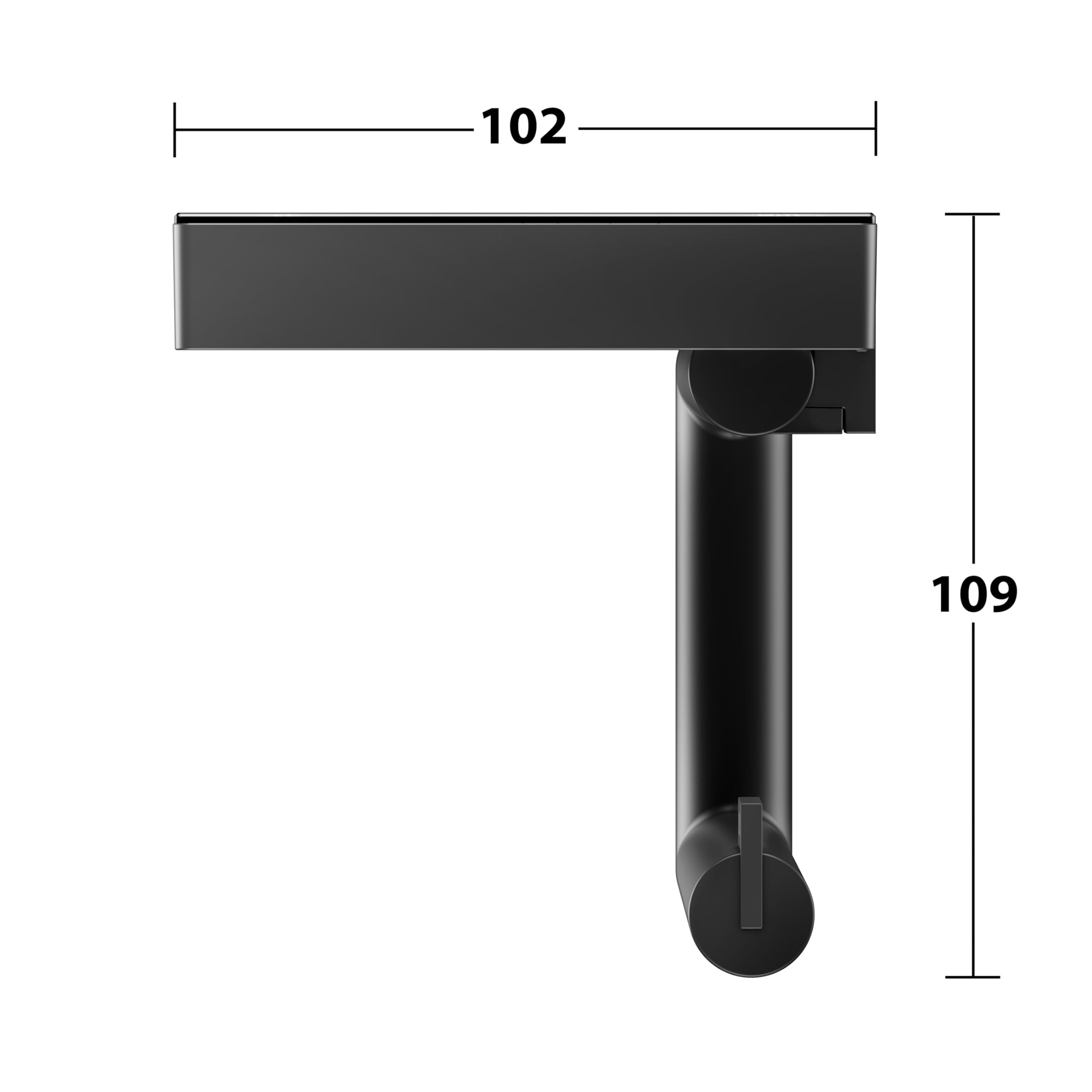 Keuco Reva Portarrollos, Forma Abierta, con repisa, Metal Negro | Made in Germany, orientable, incl. tornillos y tacos, soporte para papel higiénico para taladrar