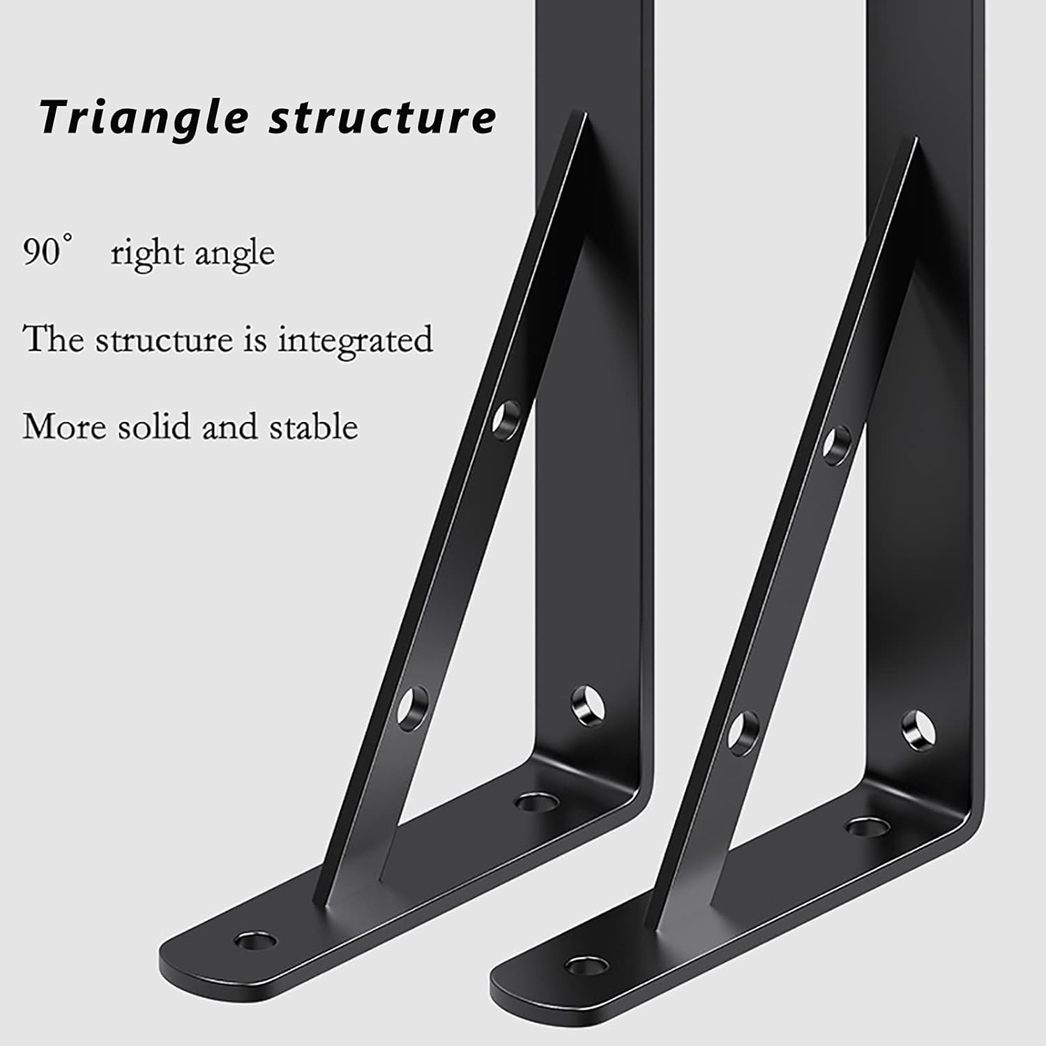 Shelf Brackets,2pcs Heavy Duty Wall Mount L Bracket,Metal Shelves,90 Degree Triangle Corner Bracket,for Table Work Bench Space Saving