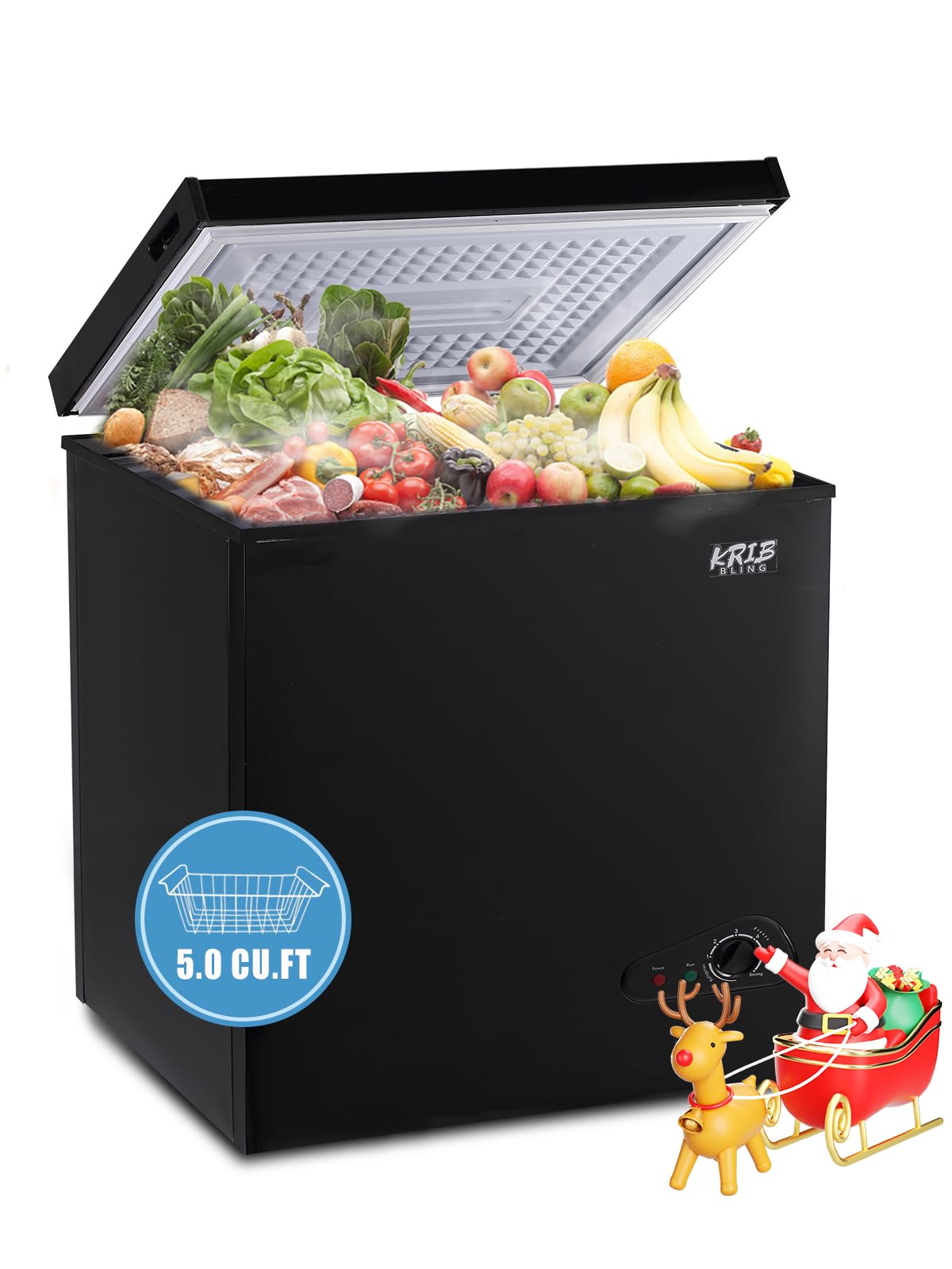 Amazon.com: Krib Bling 5.0 Cu.Ft Chest Freezer with 7 Gears