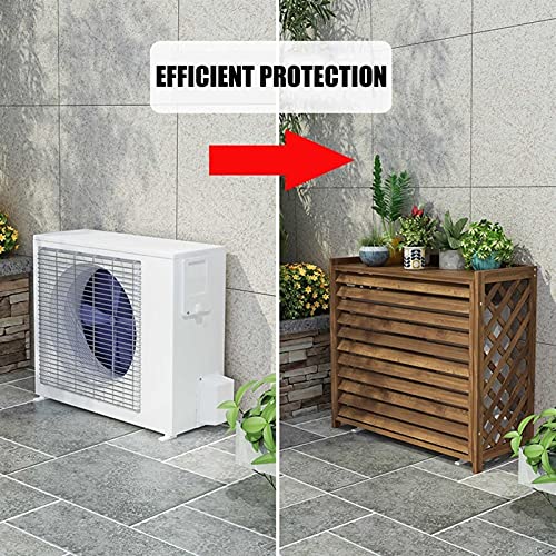 Couverture de climatisation en bois carbonisé pour extérieur - 3