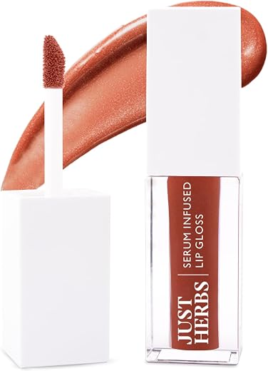 Just Herbs Serum Infused Lip Gloss for Women, Lighweight Non-Sticky High Glossy Moisturizing and Hydrating Lip Gloss 3 ml...
