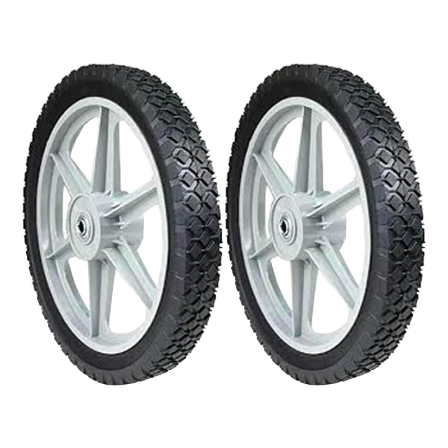 335110B - Ruota in plastica con raggi, 35,6 x 4,4 cm, compatibile con MaxPower, compatibile con Husqvarna, 2 pezzi