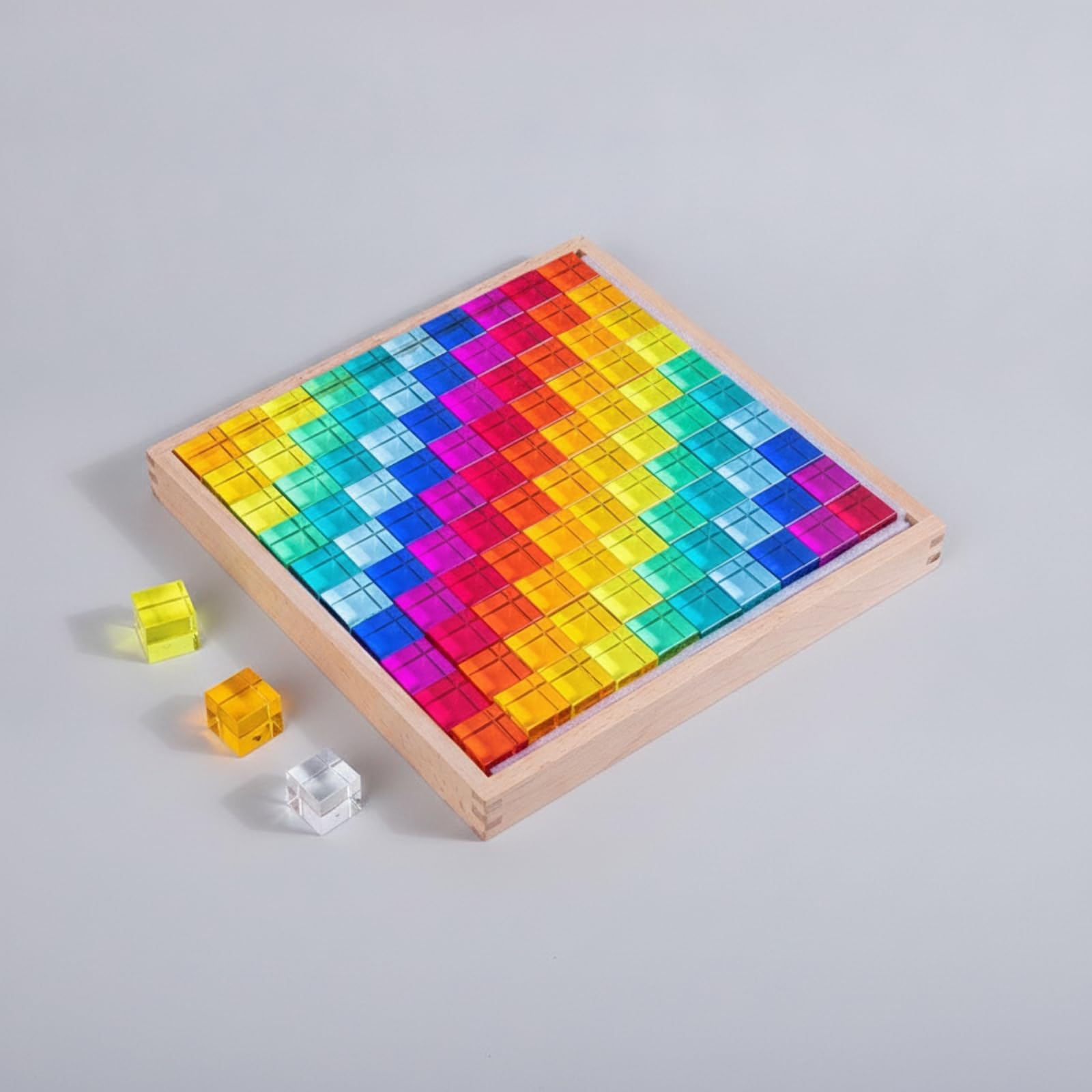 Sharplace Juego Bloques Acrílicos Apilable | Sensorial, Juego Clasificación Colores, Didáctico, Juguete