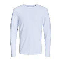 Jack & Jones Male - Maglietta a Maniche Lunghe Basic, Bianco