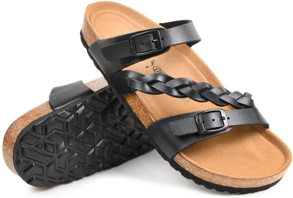 AEROTHOTIC Cork Slides for Women with Memory Foam