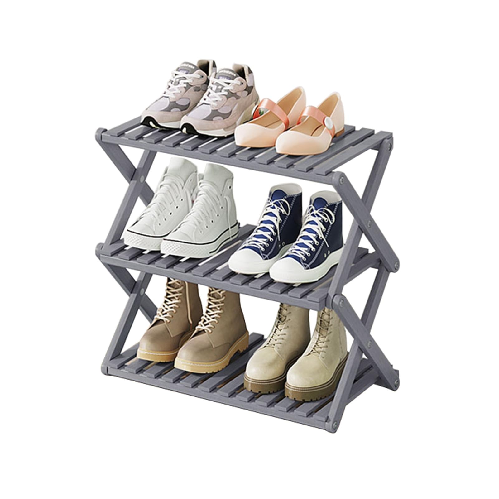 Étagère à chaussures entrée pliante pour un intérieur épuré