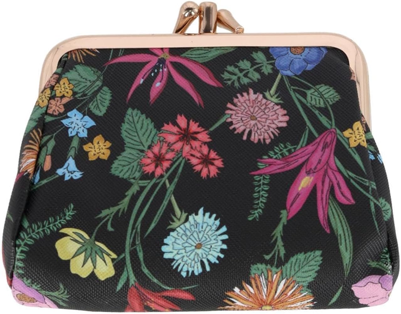 Julia Buxton Women's Vegan Leather Triple Frame Coin Purse Wallet Julia Buxton Women's Vegan Leather Triple Frame Coin Purse Wallet