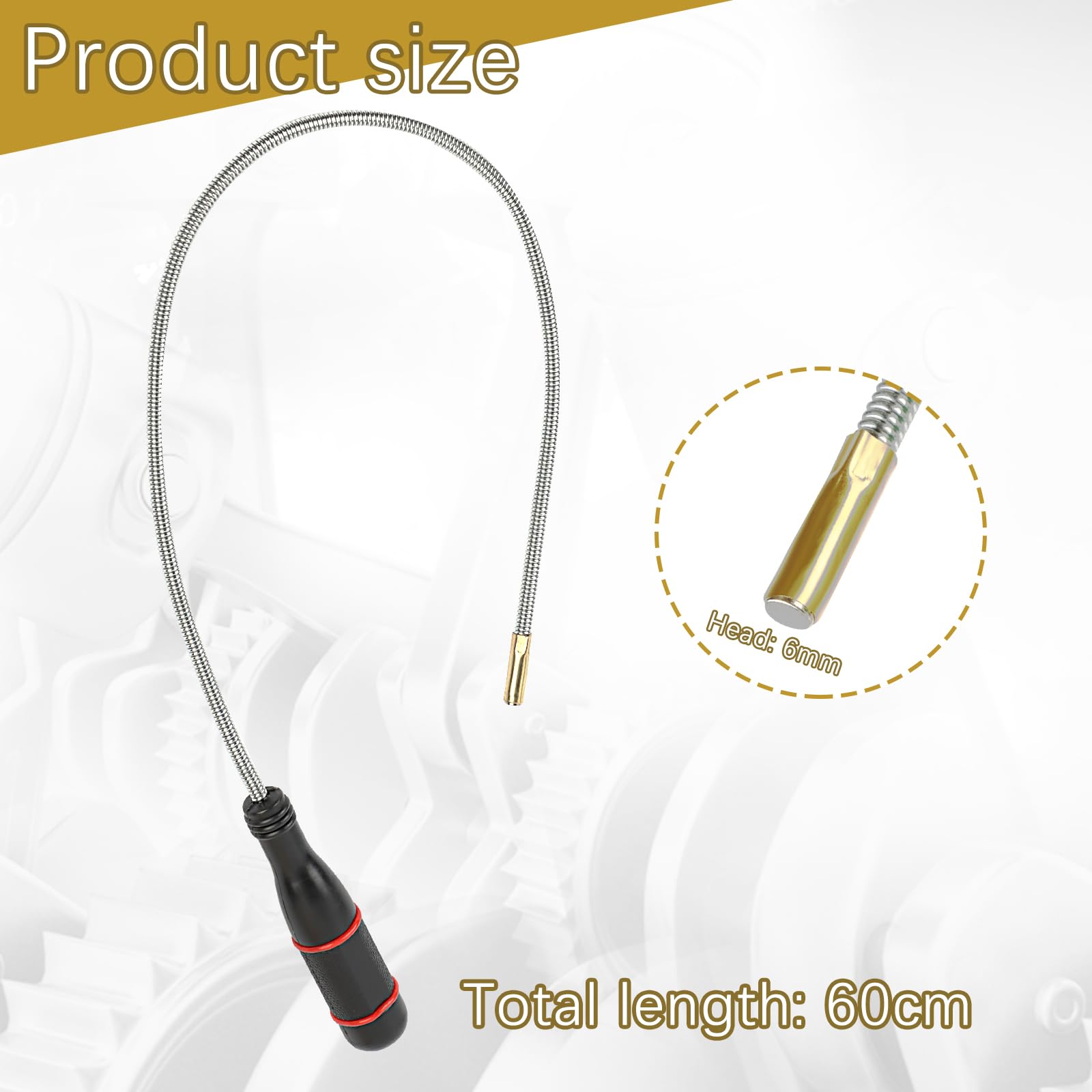 Calamita Telescopica 60cm | Per Raccogliere Bulloni E Oggetti Metallici | Flessibile - Foto 5