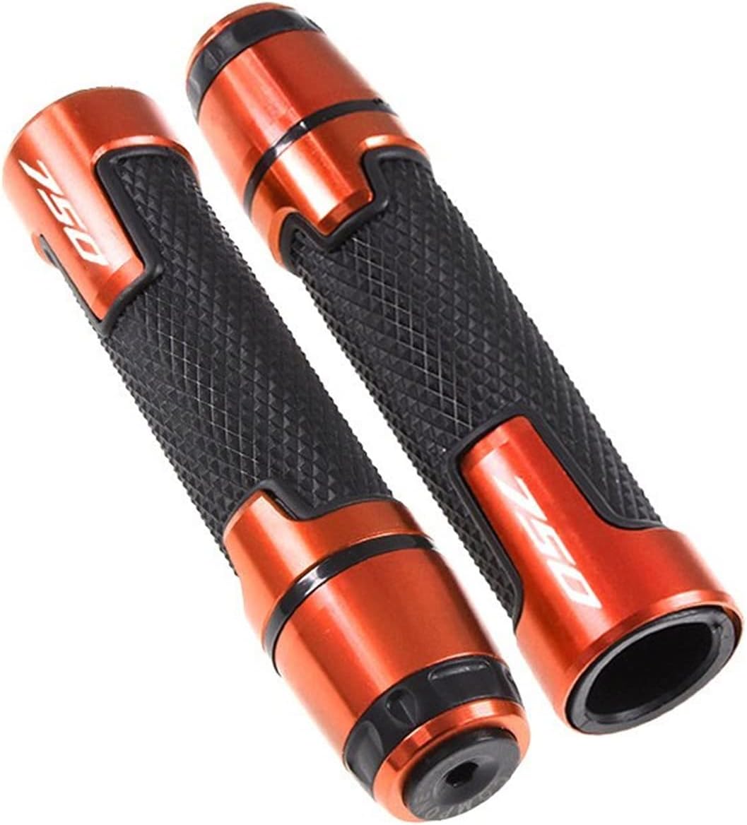 Motorcycle Handlebar for for Forza 750 FORZA750 Motorcycle Universal 7/8" 22mm Handlebar Grips Ends Handle Caps Hand Bar Plugs Motorbike Handlebar Grip (Color : Orange)